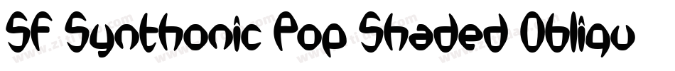 SF Synthonic Pop Shaded Oblique字体转换